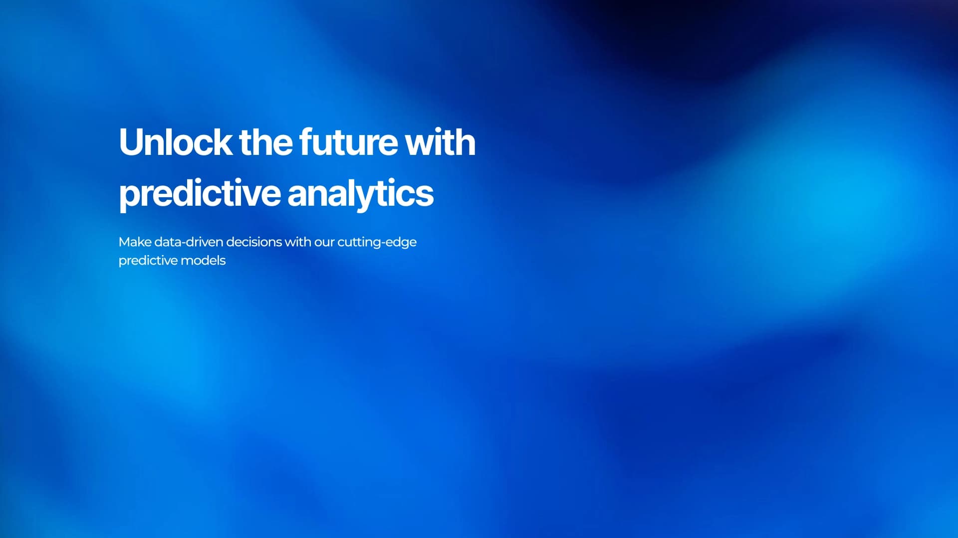 Unlock the future with predictive analytics