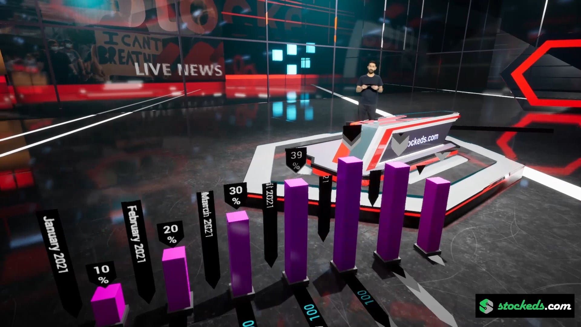 BAR GRAPH PLUGIN | Unreal Engine | Integrated With Aximmetry-2