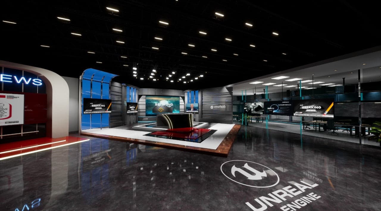 NEWSROOM JK1 | | Unreal Engine Corporate Virtual Set-2