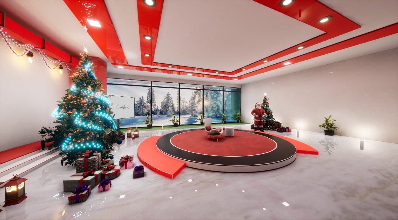 CHRISTMAS TALKSHOW ELVS | Unreal Engine  Corporate Virtual Set