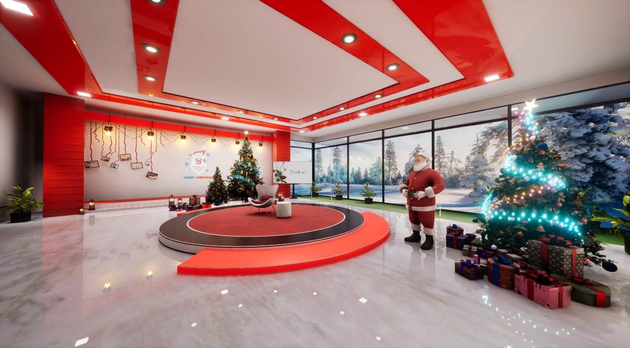 CHRISTMAS TALKSHOW ELVS | Unreal Engine  Corporate Virtual Set-2