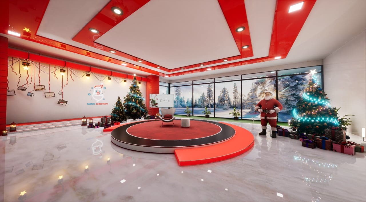 CHRISTMAS TALKSHOW ELVS | Unreal Engine  Corporate Virtual Set-3