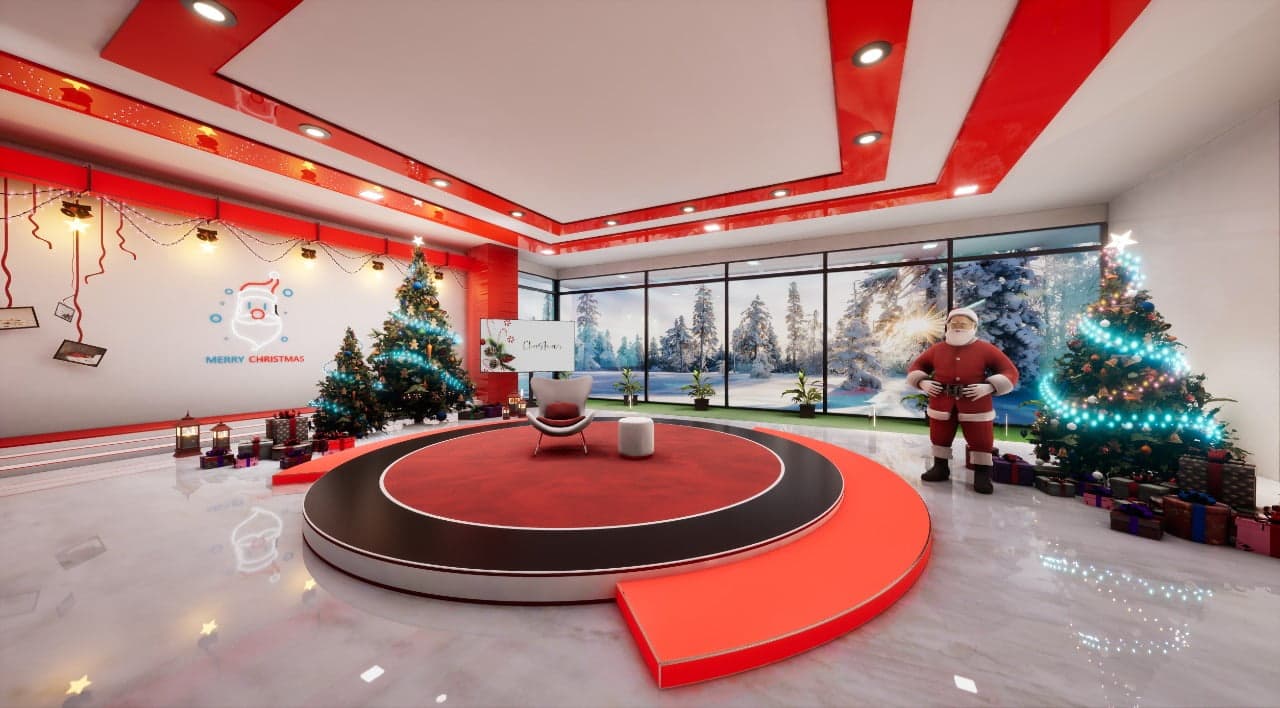CHRISTMAS TALKSHOW ELVS | Unreal Engine  Corporate Virtual Set-4