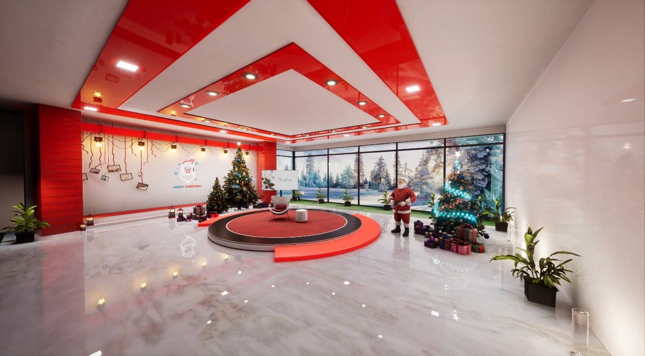 CHRISTMAS TALKSHOW ELVS | Unreal Engine  Corporate Virtual Set-5