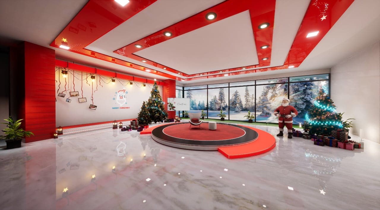 CHRISTMAS TALKSHOW ELVS | Unreal Engine  Corporate Virtual Set-6