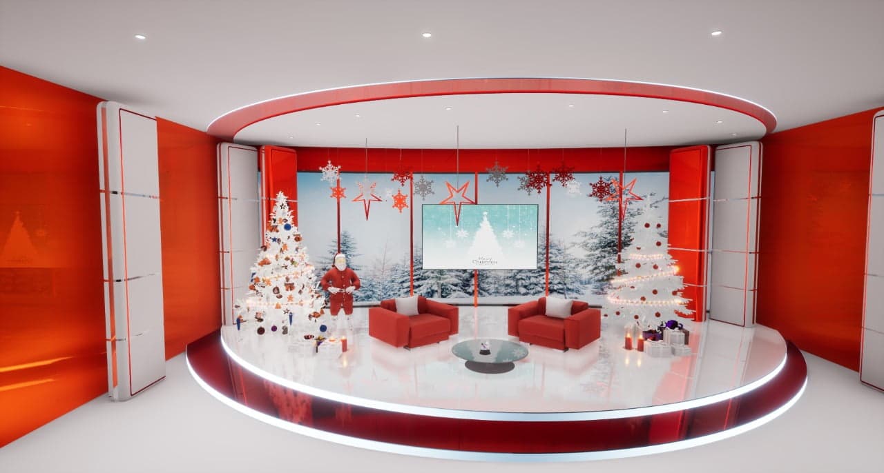 CHRISTMAS TALKSHOW STX1 | Unreal Engine Virtual Set
