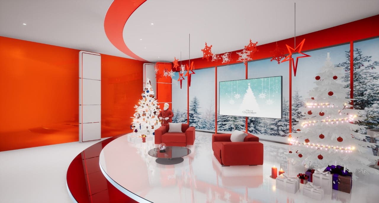 CHRISTMAS TALKSHOW STX1 | Unreal Engine Virtual Set-3
