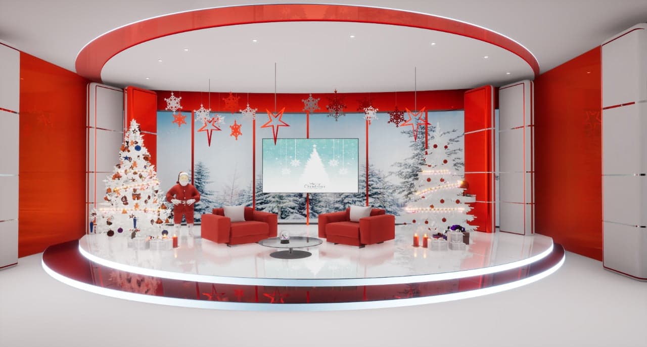 CHRISTMAS TALKSHOW STX1 | Unreal Engine Virtual Set-5