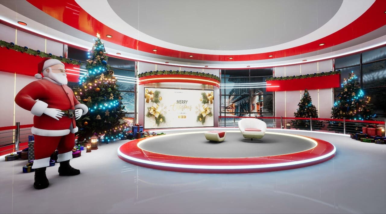 CHRISTMAS TALKSHOW JAZE | Unreal Engine Virtual Set-9