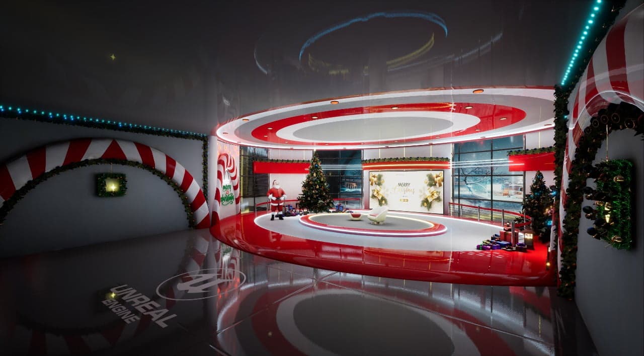 CHRISTMAS TALKSHOW JAZE | Unreal Engine Virtual Set