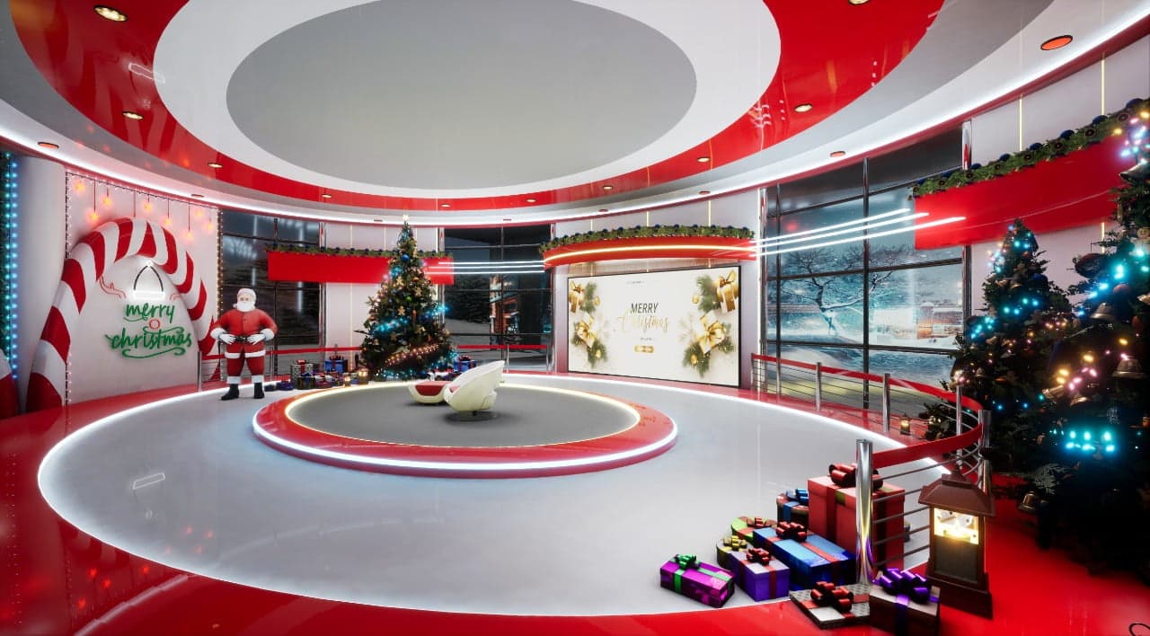 CHRISTMAS TALKSHOW JAZE | Unreal Engine Virtual Set-2