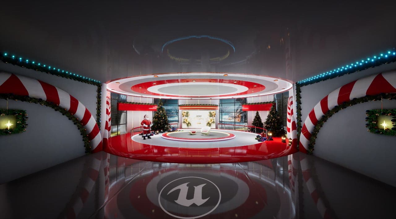 CHRISTMAS TALKSHOW JAZE | Unreal Engine Virtual Set-3