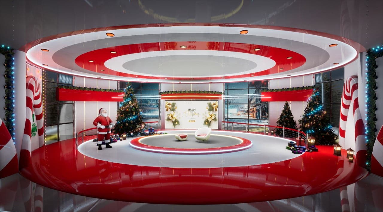 CHRISTMAS TALKSHOW JAZE | Unreal Engine Virtual Set-4