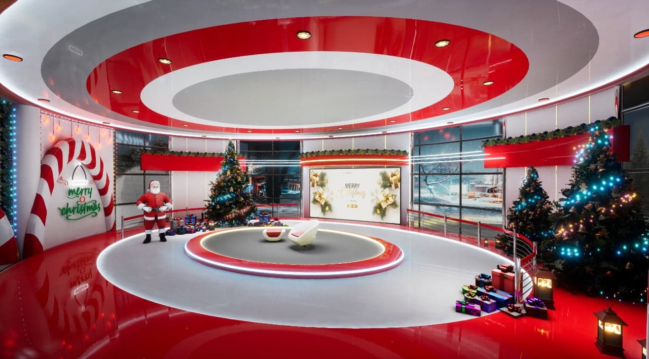CHRISTMAS TALKSHOW JAZE | Unreal Engine Virtual Set-5