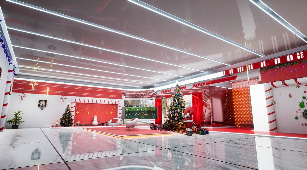 CHRISTMAS TALKSHOW ERIC | Unreal Engine Virtual Set-7