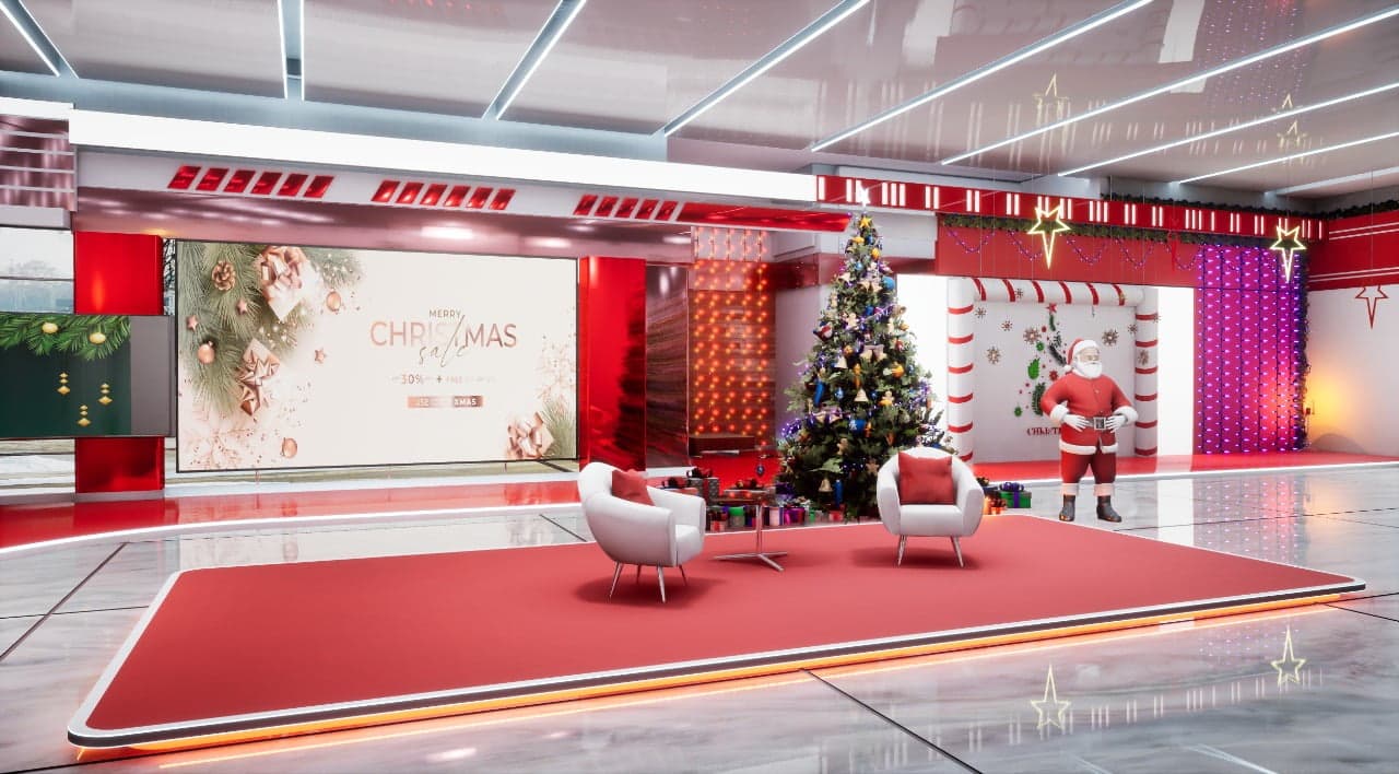 CHRISTMAS TALKSHOW ERIC | Unreal Engine Virtual Set-8