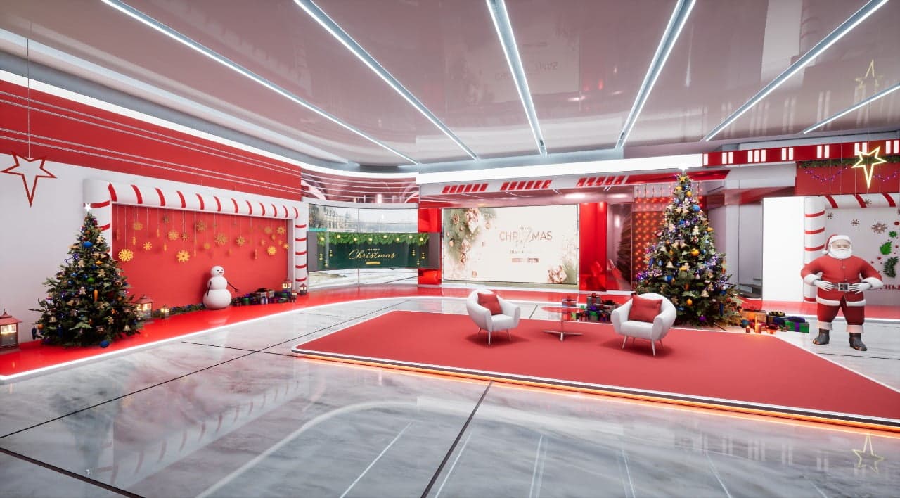 CHRISTMAS TALKSHOW ERIC | Unreal Engine Virtual Set-9