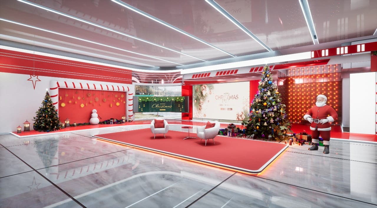 CHRISTMAS TALKSHOW ERIC | Unreal Engine Virtual Set-6