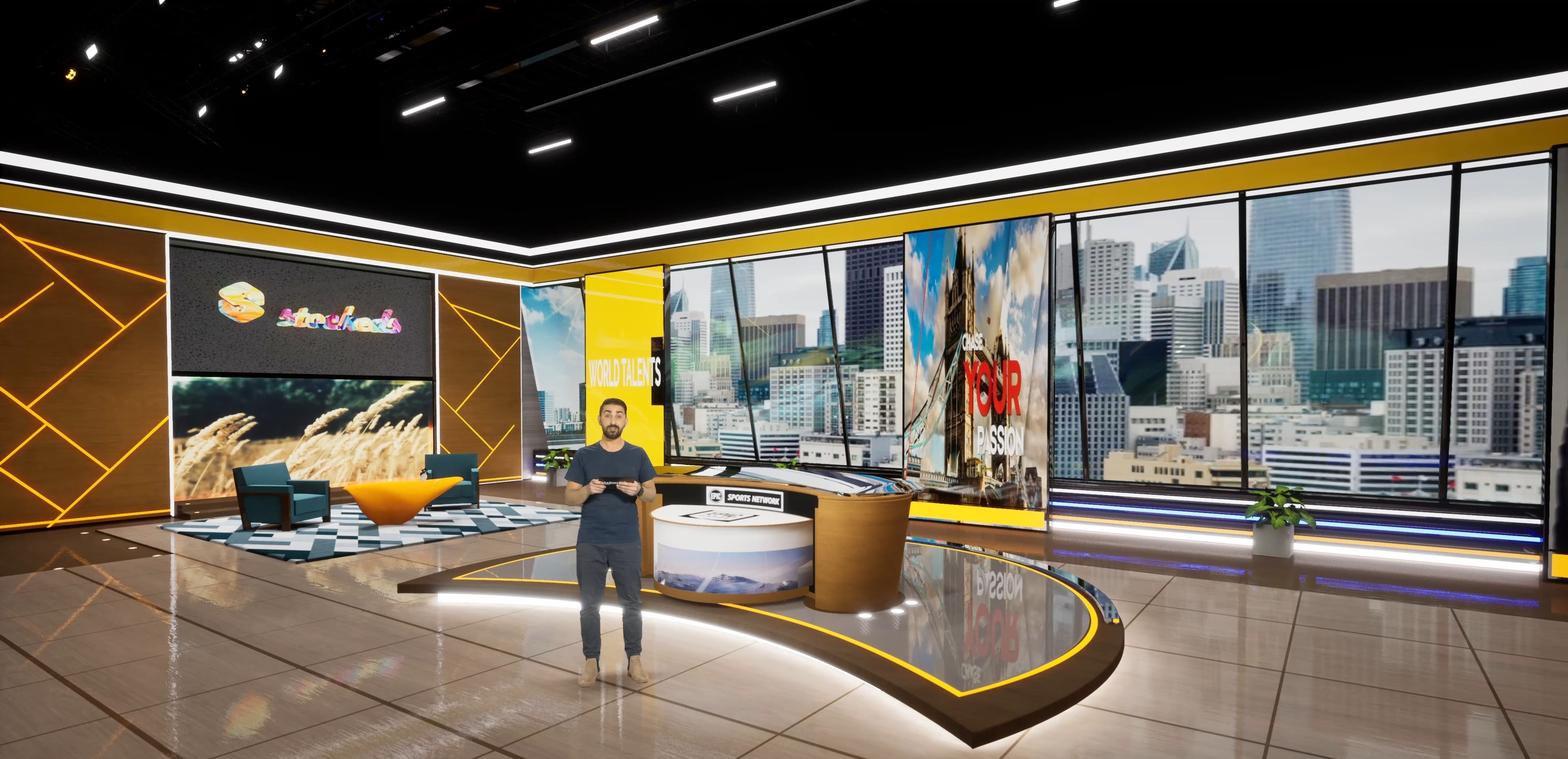 TALKSHOW SPNX | Unreal Engine Corporate Virtual Set-9