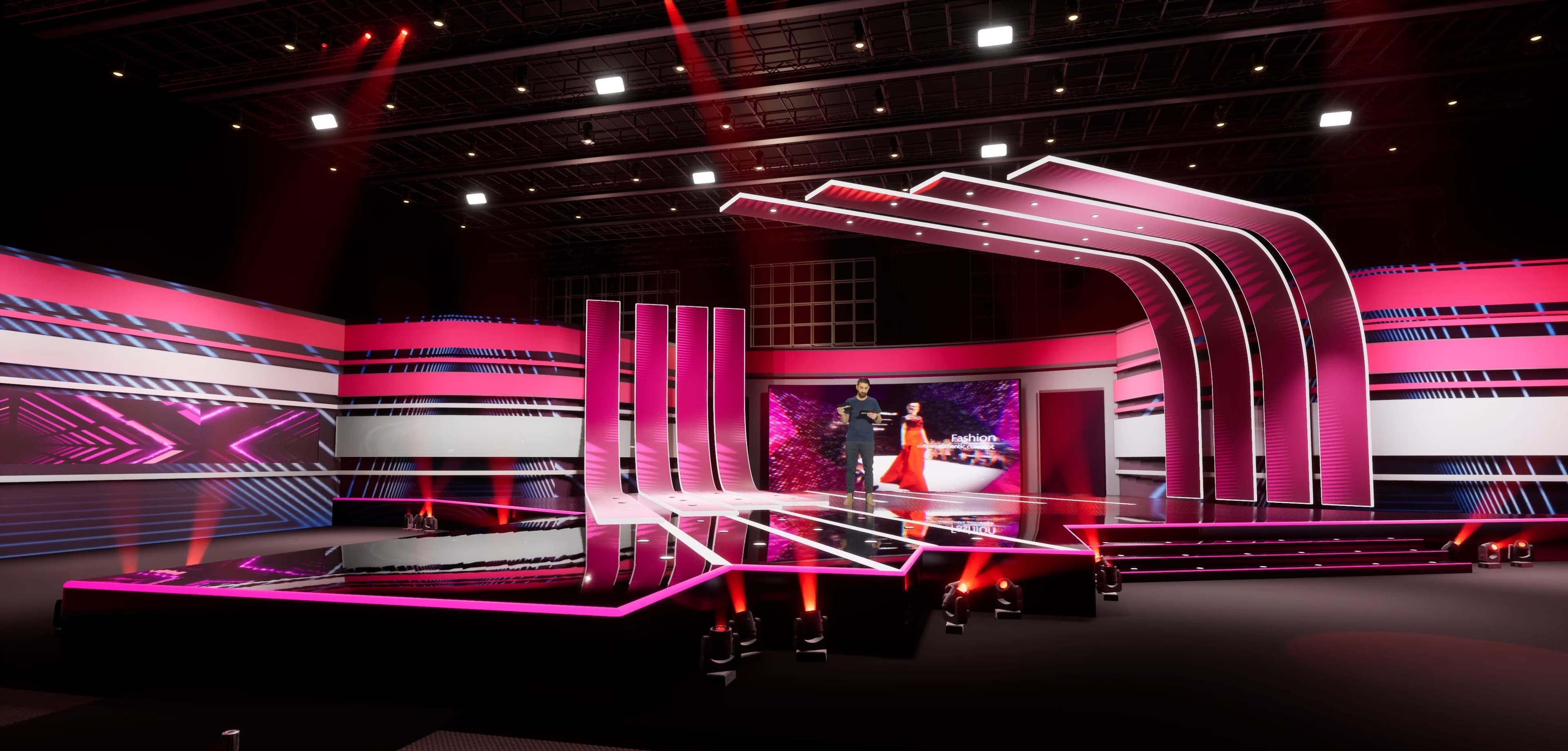 STAGE OPE7 | DMX Pyro | Unreal Engine Corporate Virtual Set-8