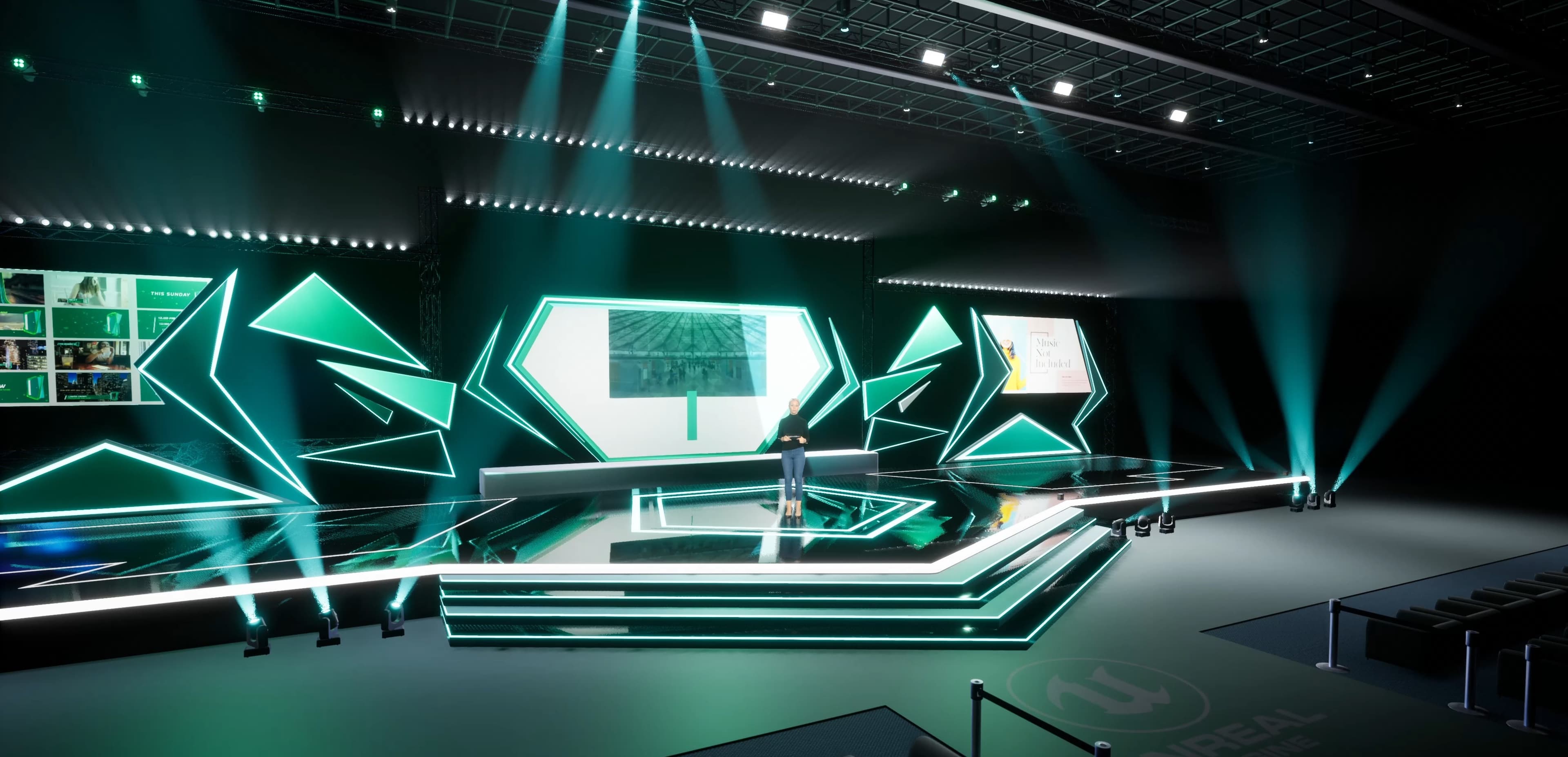STAGE BWM3 | DMX Pyro | Unreal Engine Corporate Virtual Set-8