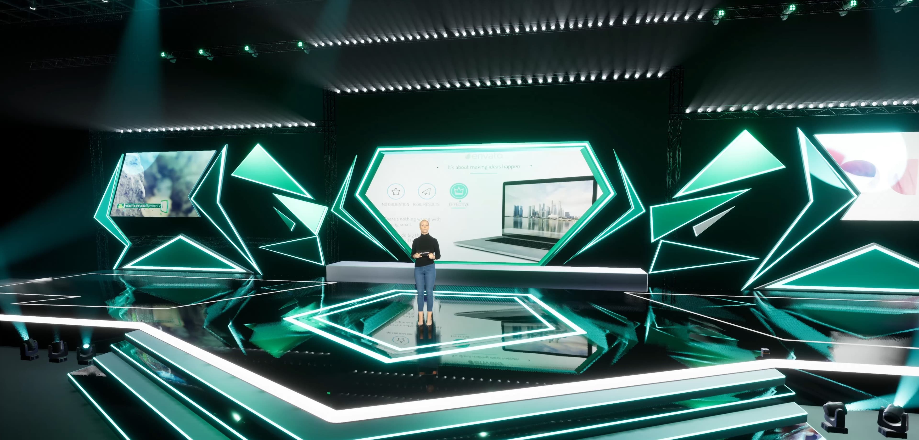 STAGE BWM3 | DMX Pyro | Unreal Engine Corporate Virtual Set-4