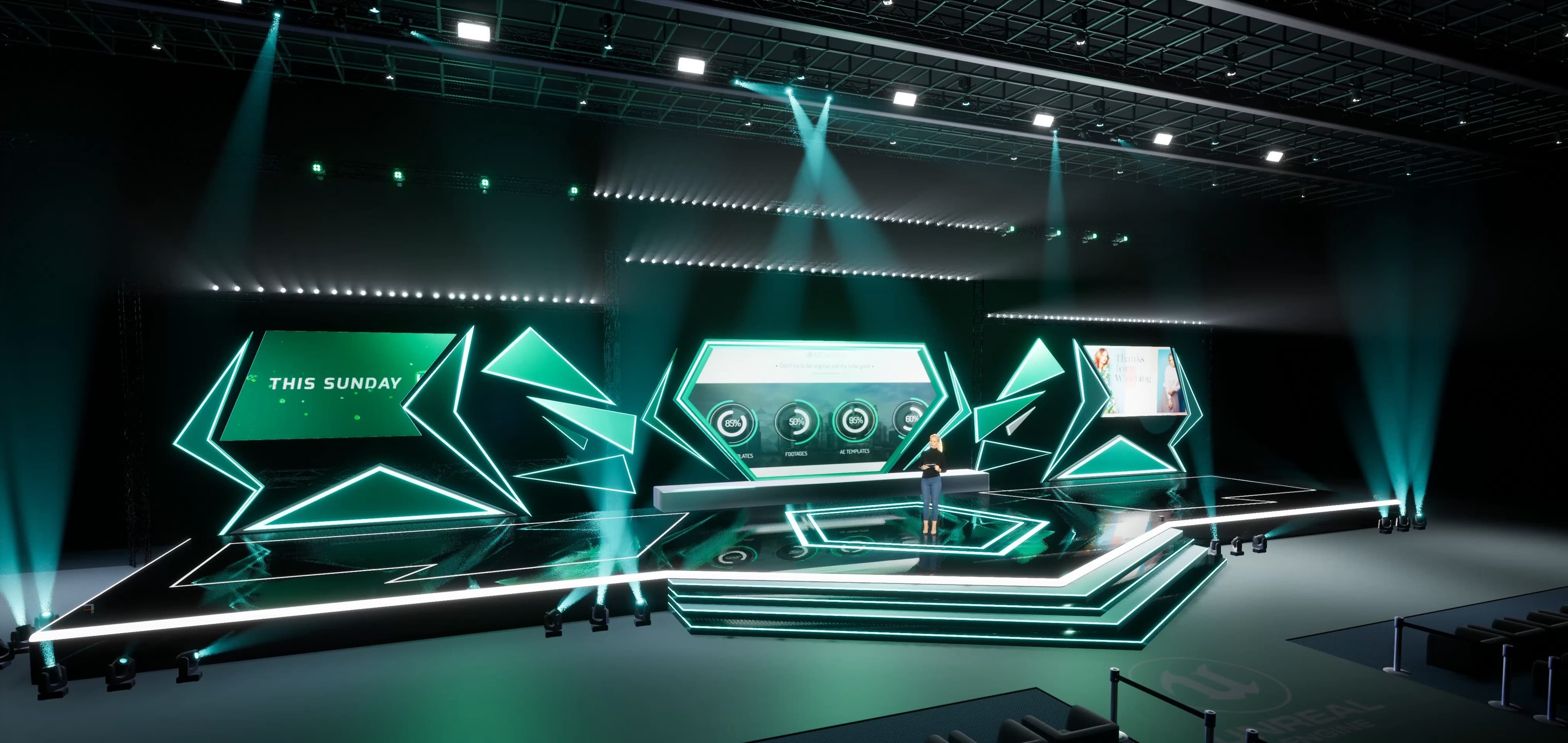 STAGE BWM3 | DMX Pyro | Unreal Engine Corporate Virtual Set-5