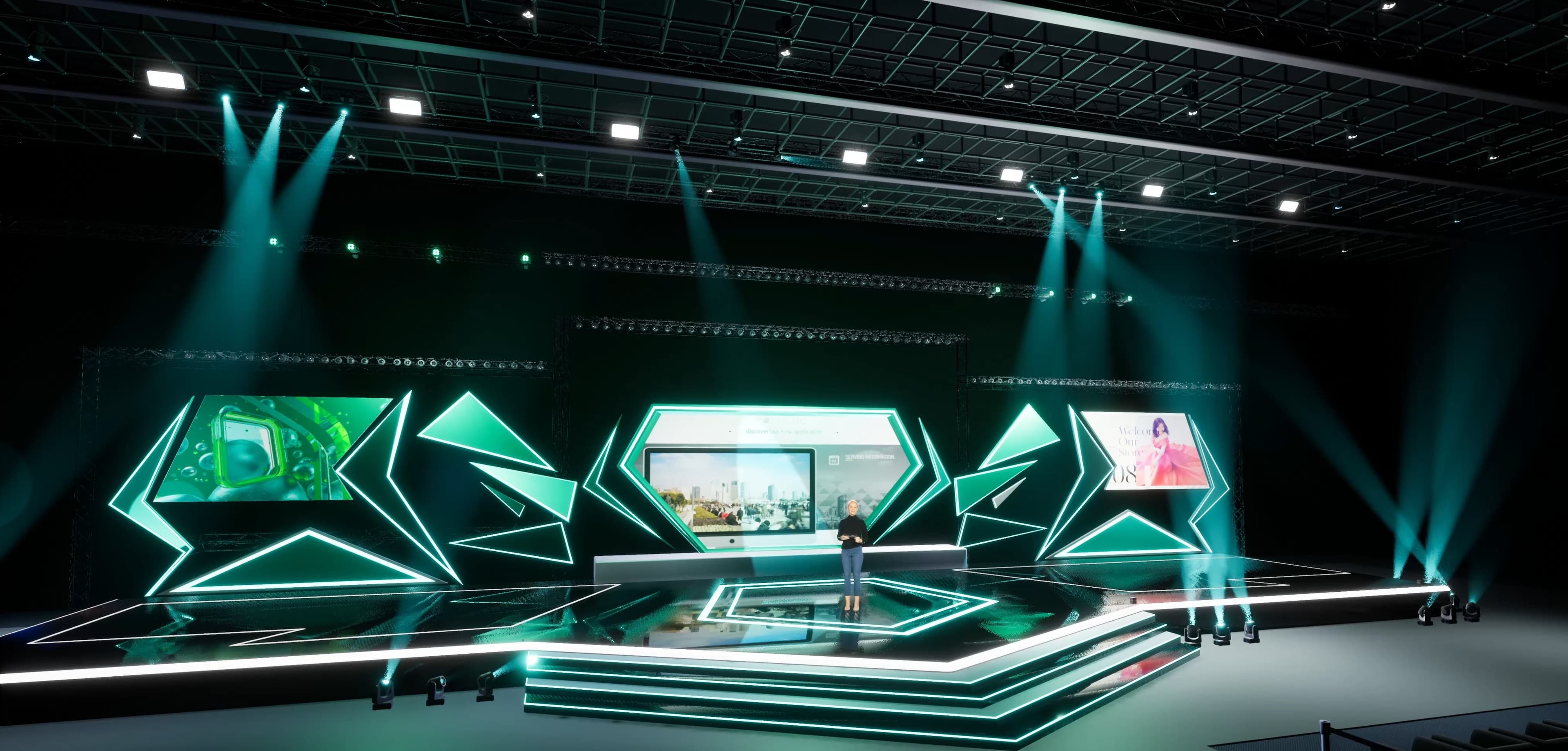 STAGE BWM3 | DMX Pyro | Unreal Engine Corporate Virtual Set-7