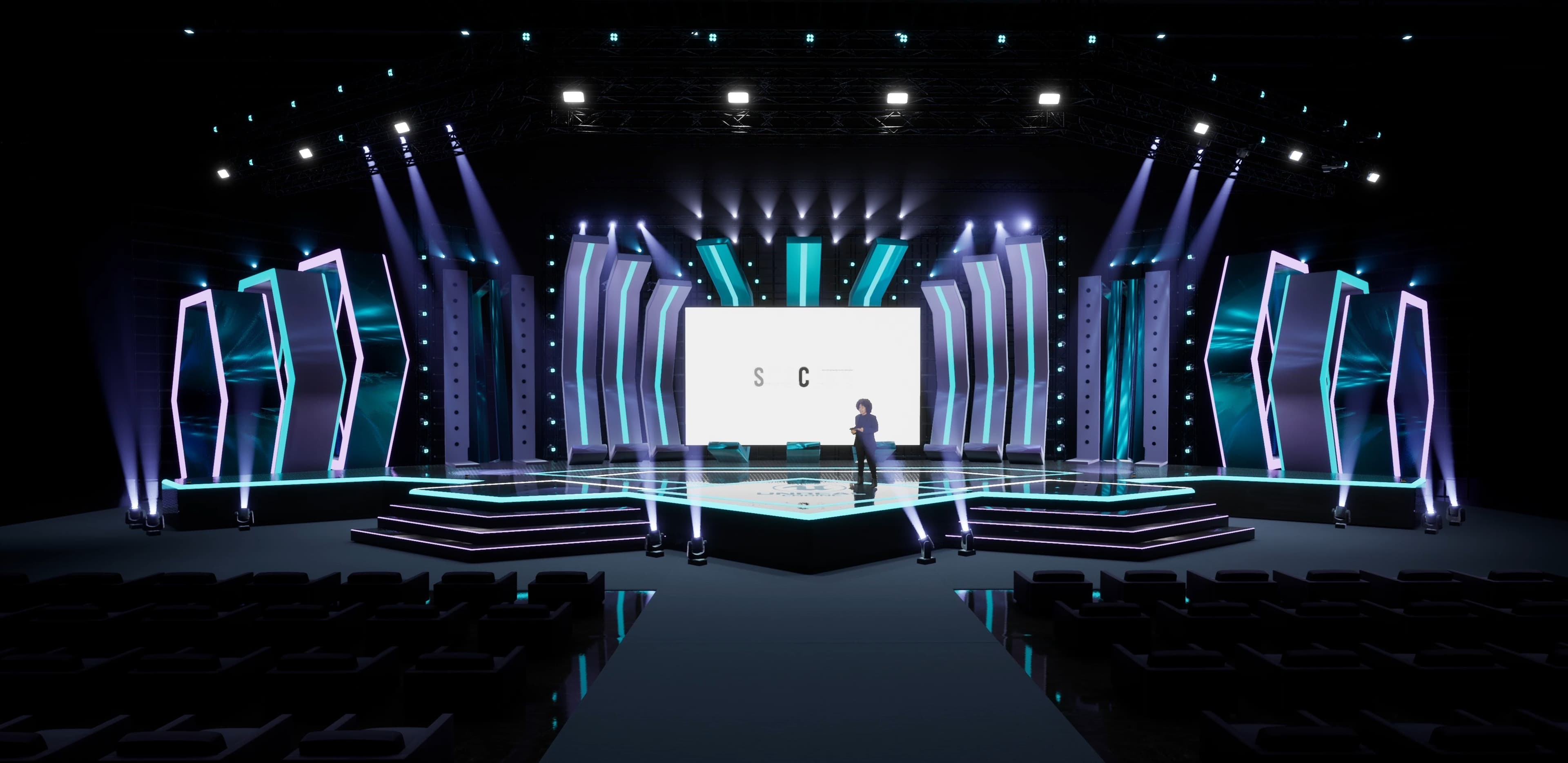 STAGE CSKD | DMX Pyro | Unreal Engine Corporate Virtual Set-10