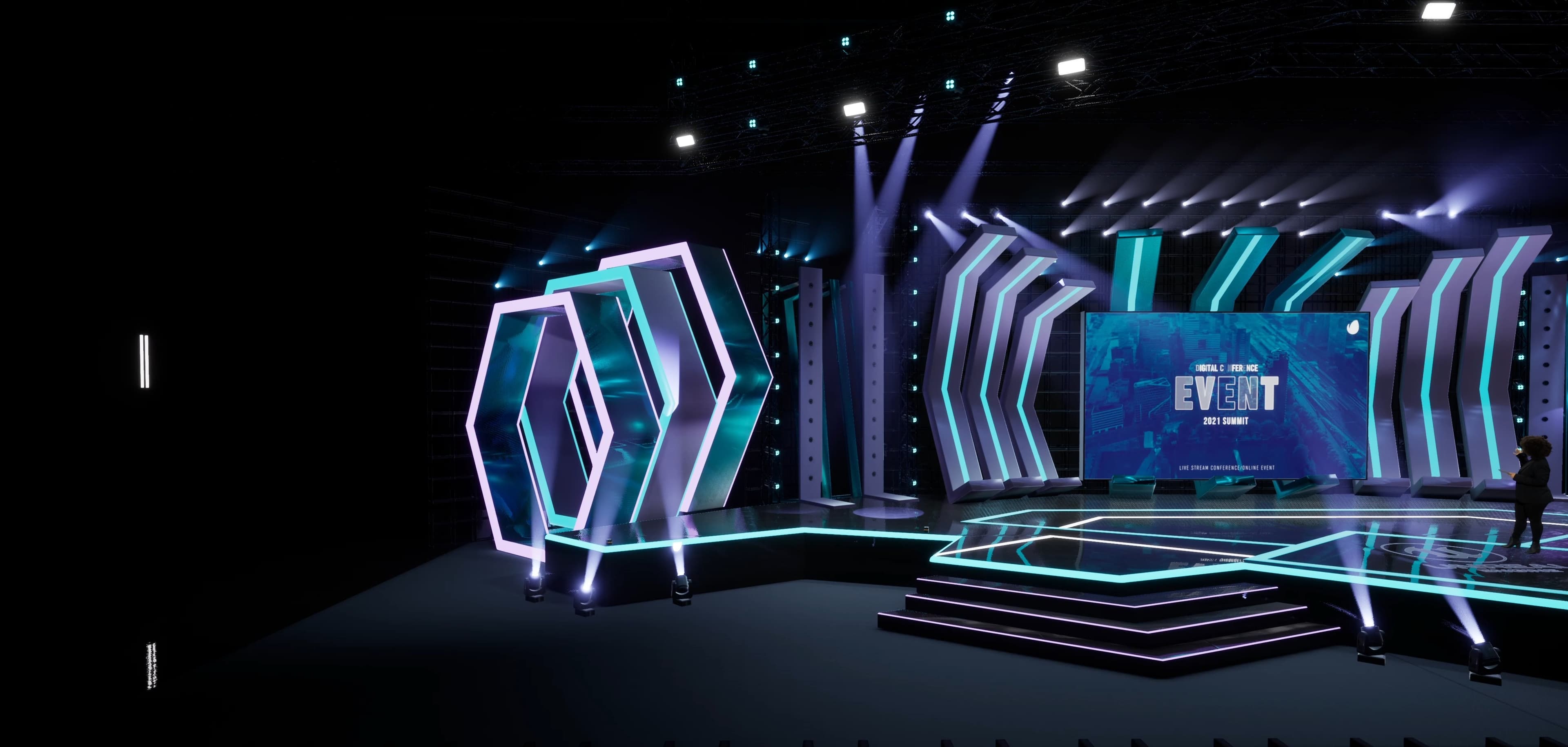 STAGE CSKD | DMX Pyro | Unreal Engine Corporate Virtual Set-11