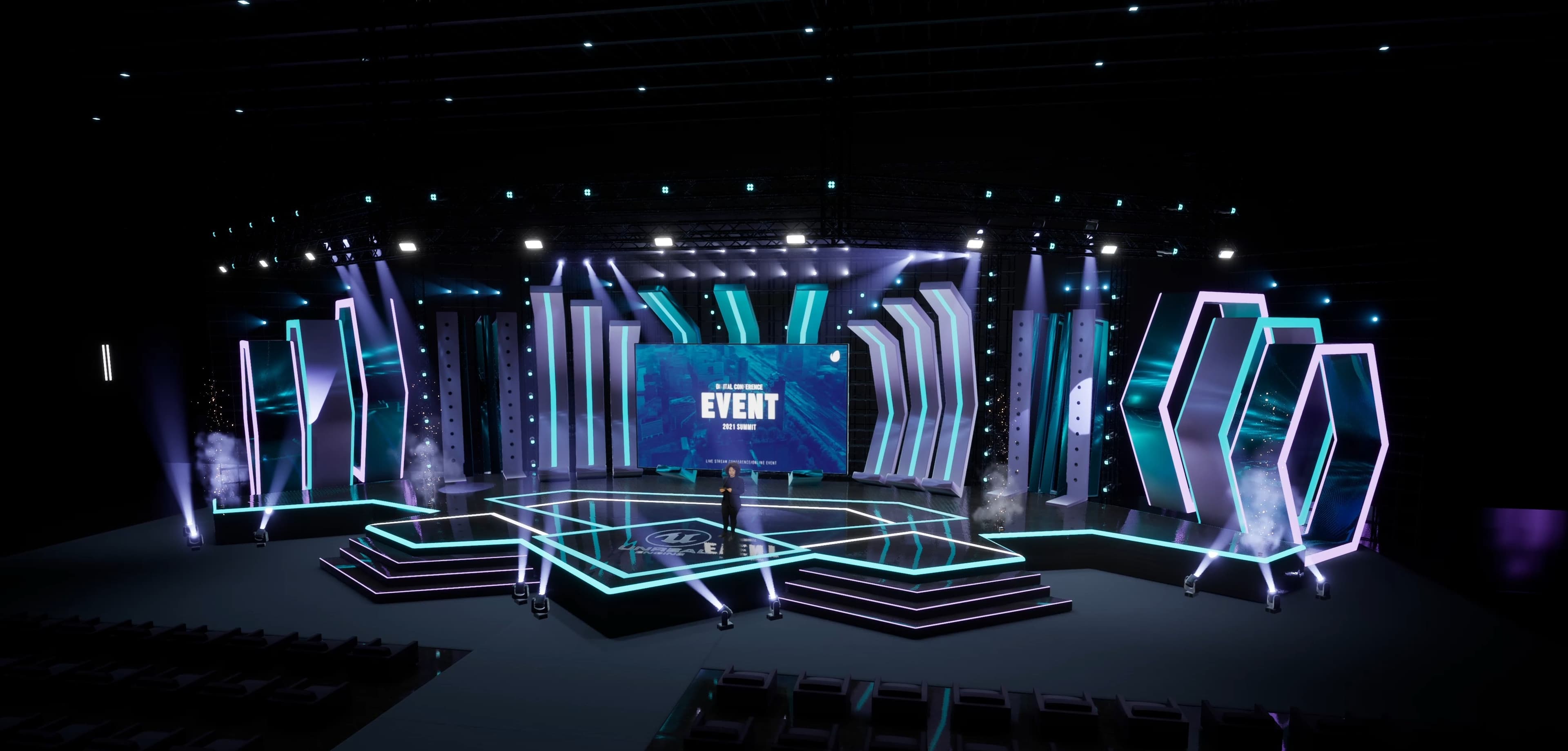 STAGE CSKD | DMX Pyro | Unreal Engine Corporate Virtual Set-5