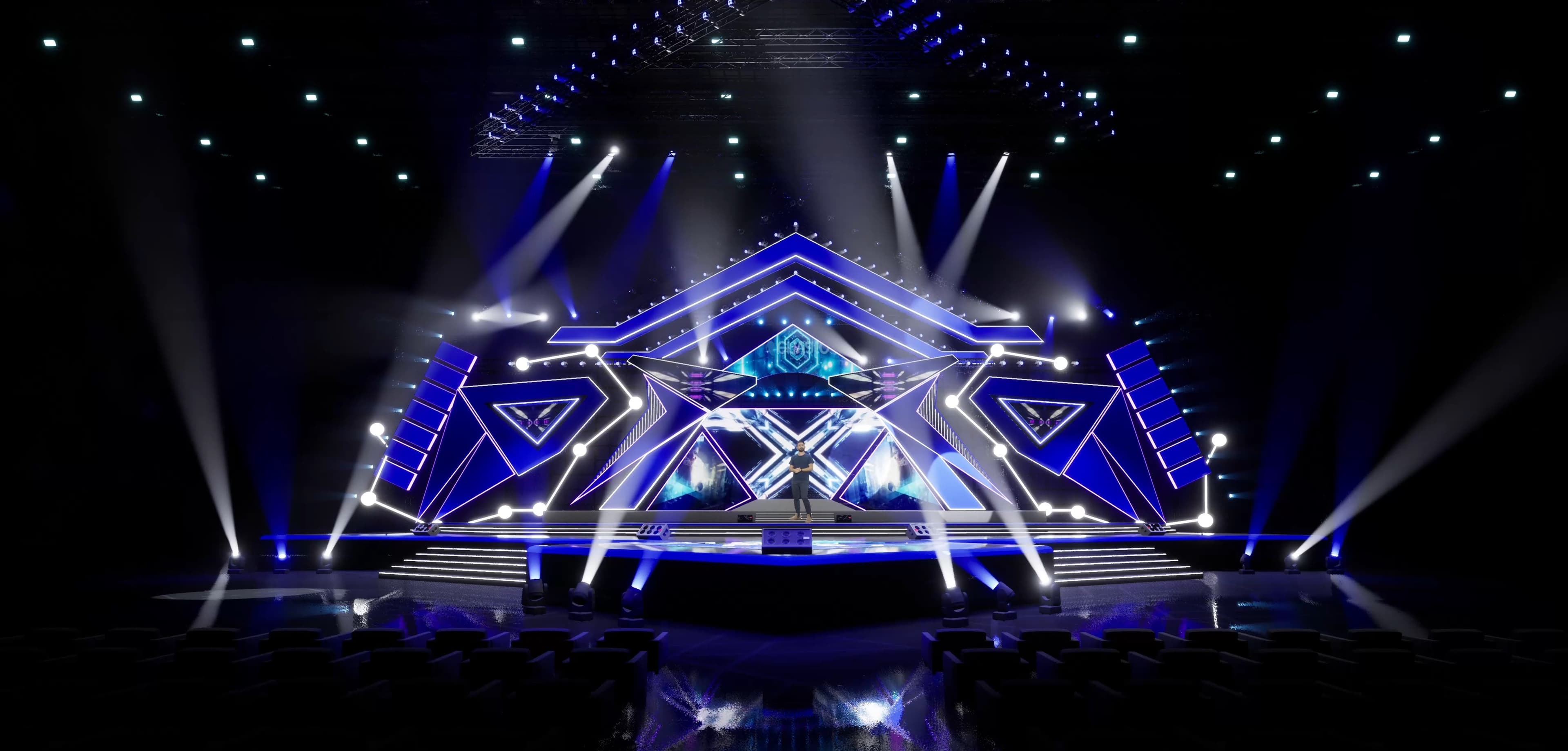 STAGE TCIA | DMX Pyro | Unreal Engine Corporate Virtual Set-2