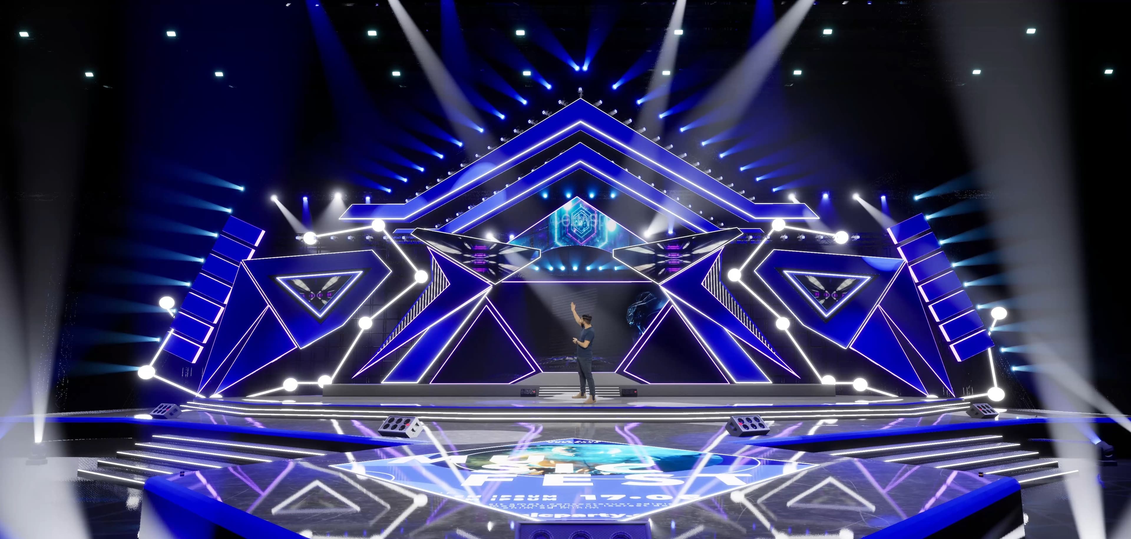 STAGE TCIA | DMX Pyro | Unreal Engine Corporate Virtual Set-3