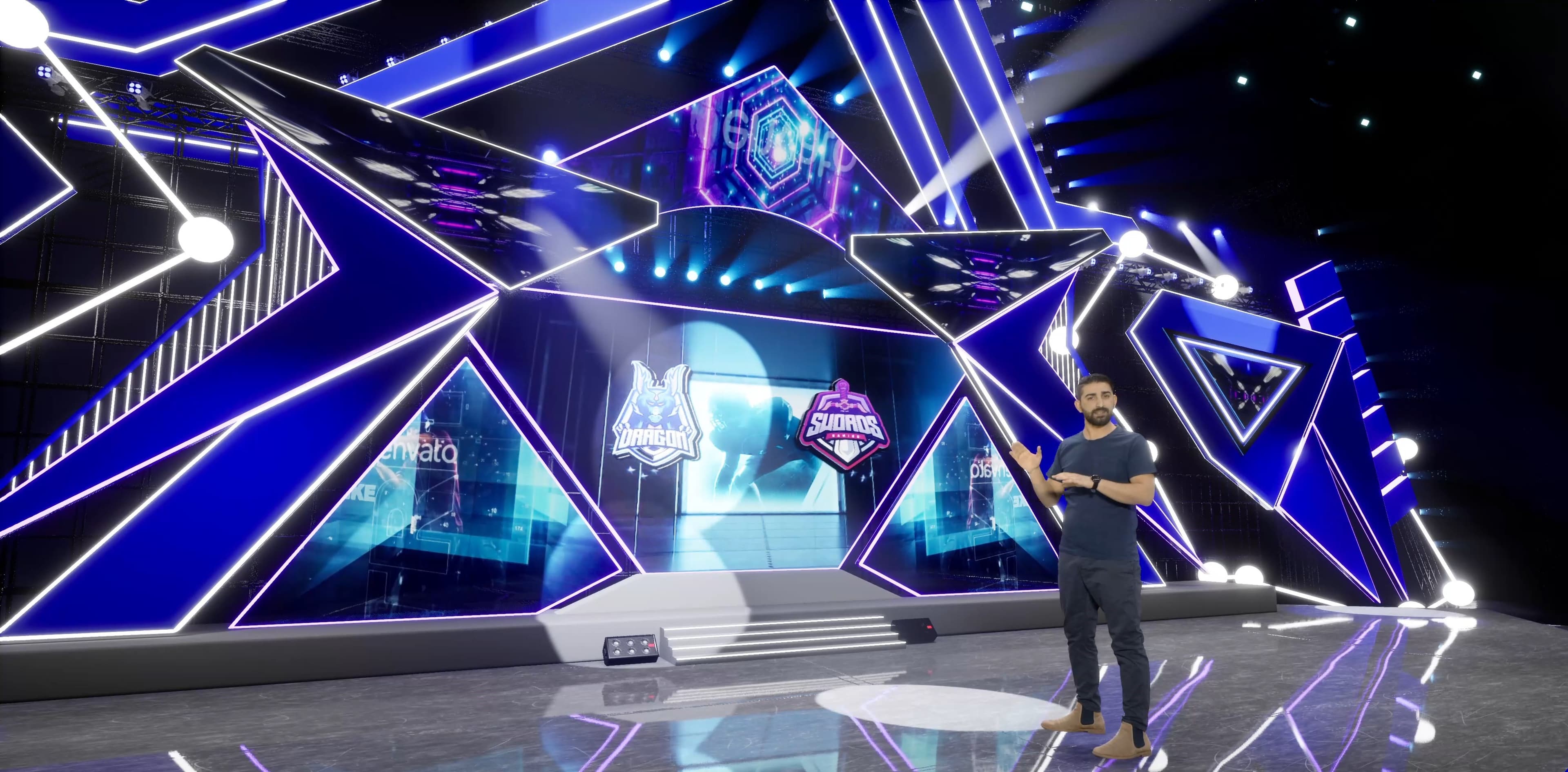 STAGE TCIA | DMX Pyro | Unreal Engine Corporate Virtual Set-4