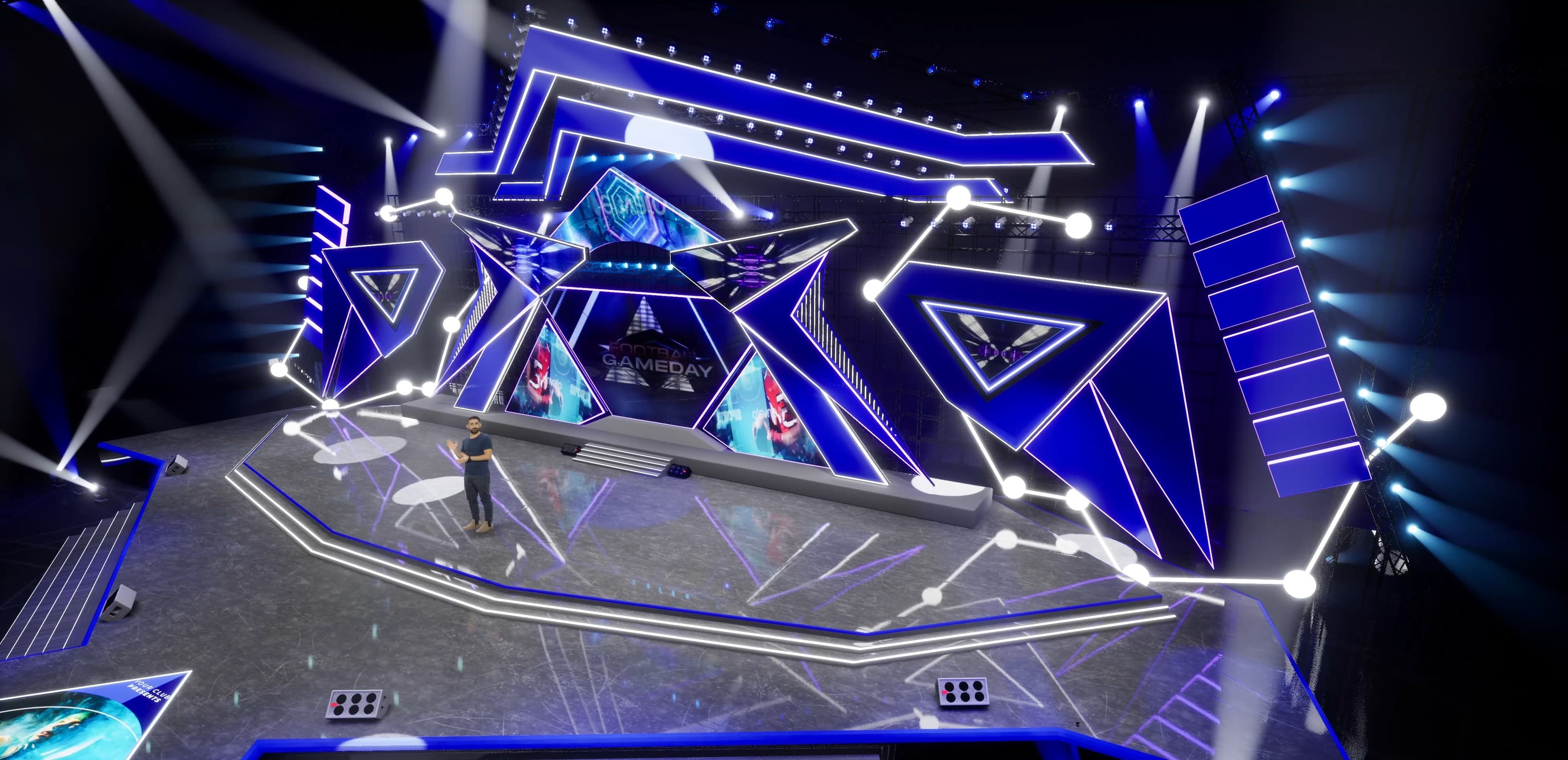 STAGE TCIA | DMX Pyro | Unreal Engine Corporate Virtual Set-7