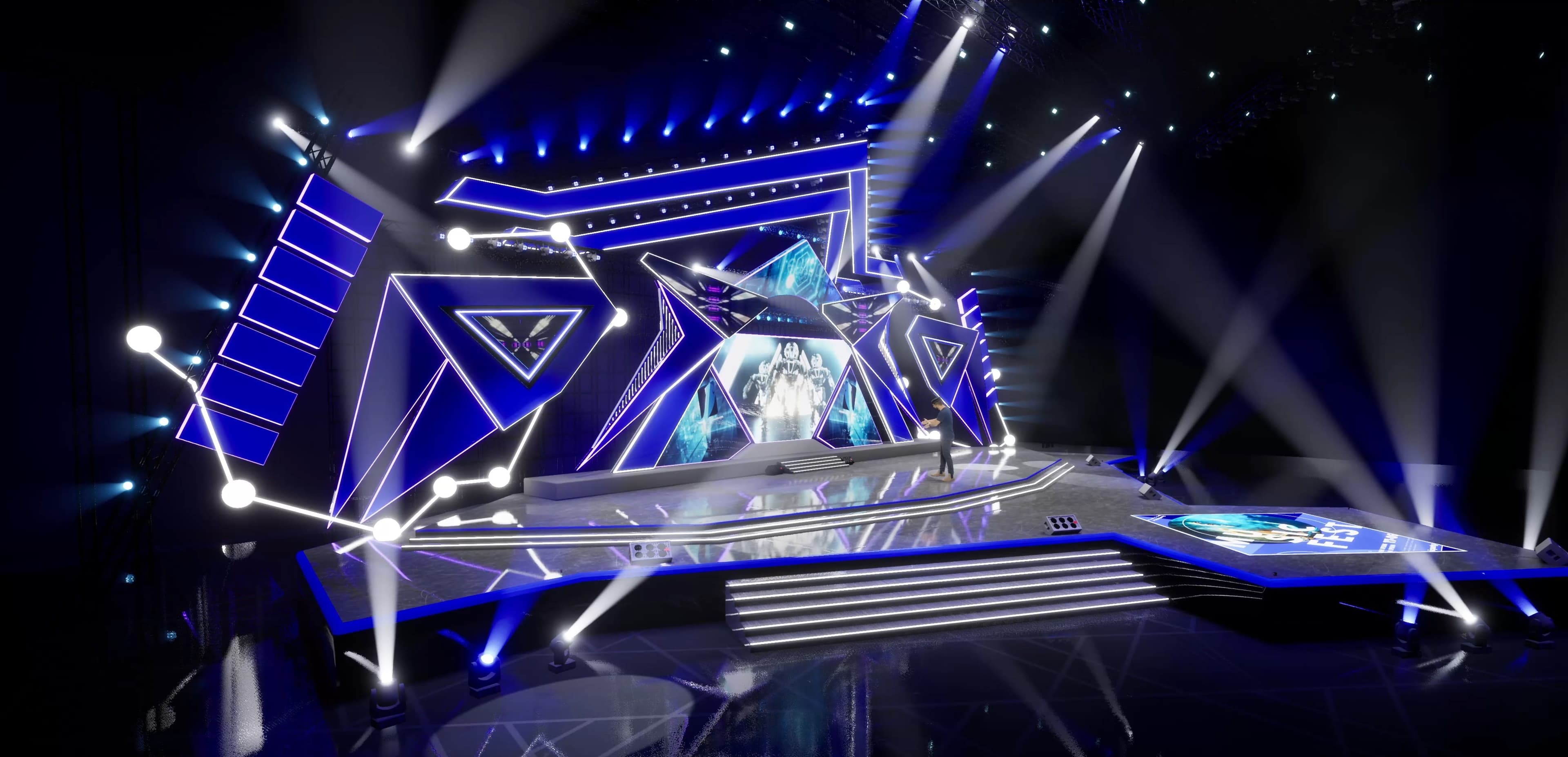 STAGE TCIA | DMX Pyro | Unreal Engine Corporate Virtual Set-8