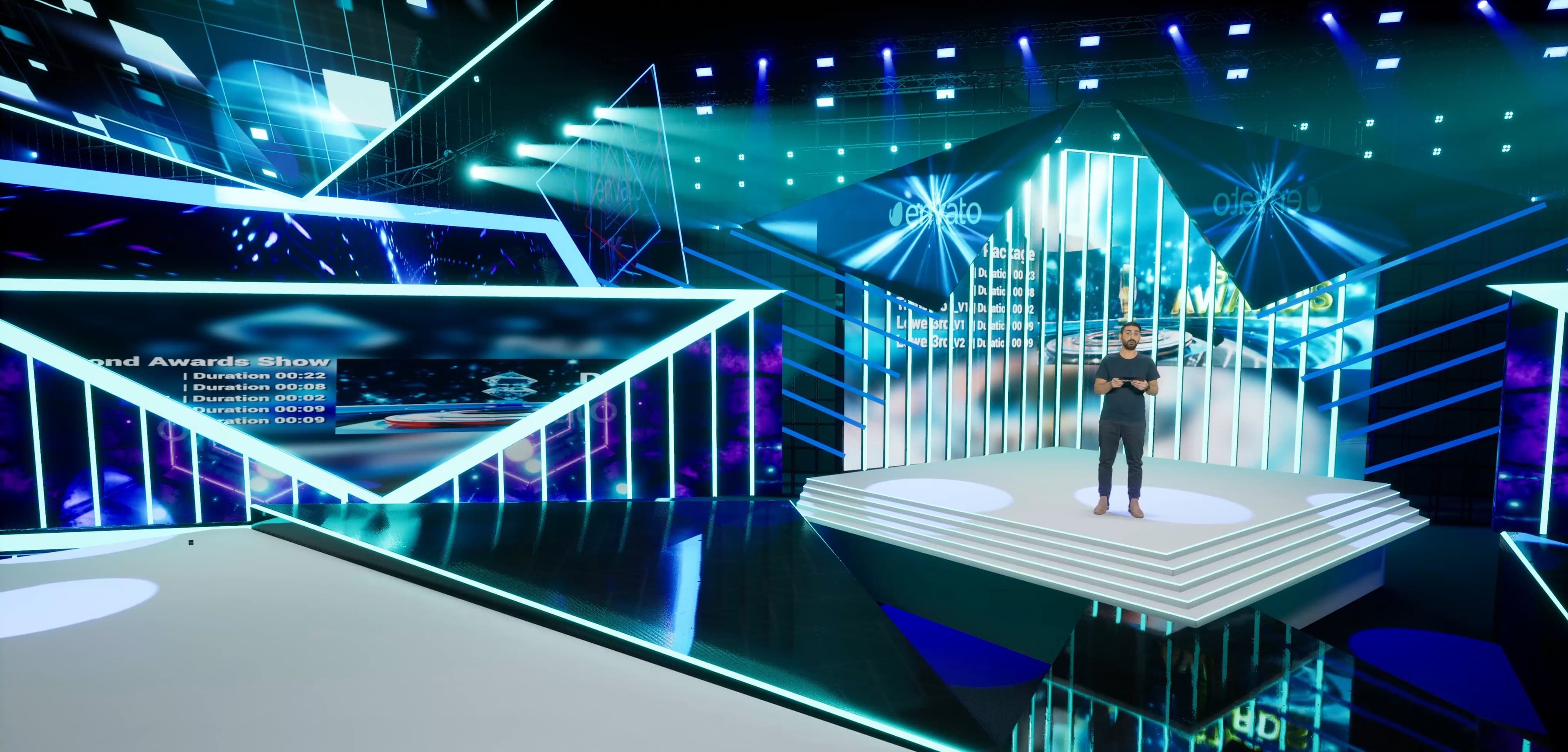 STAGE NESPA | DMX Pyro | Unreal Engine Corporate Virtual Set-7