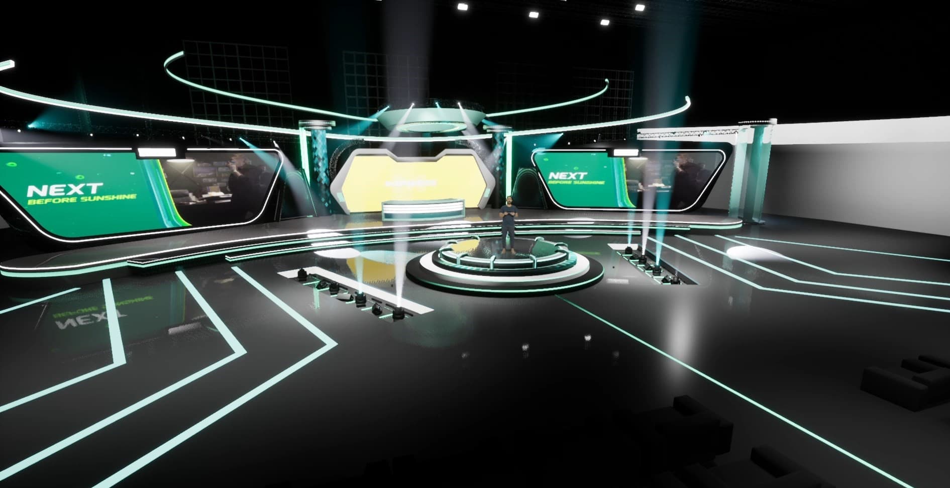 STAGE THAJ7 | DMX Pyro | Unreal Engine Corporate Virtual Set