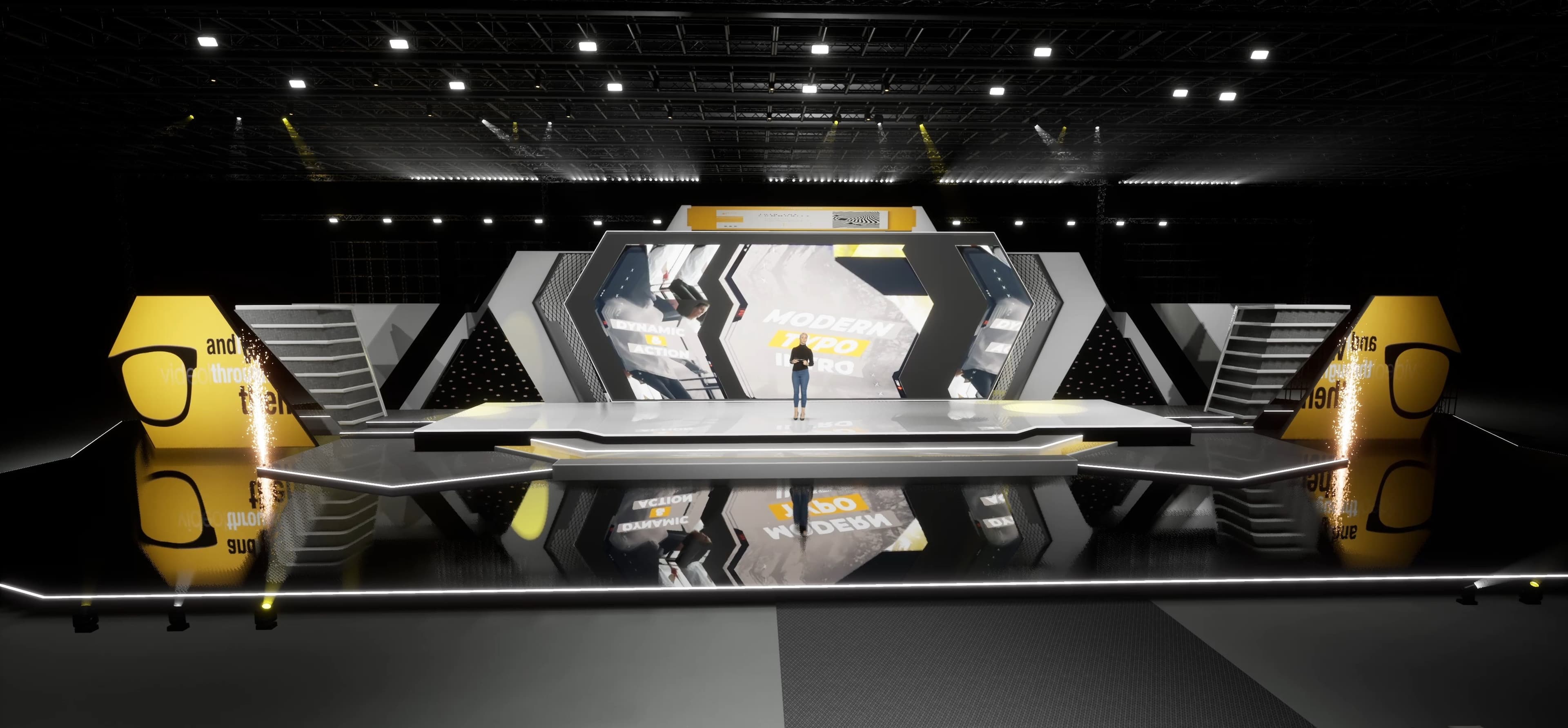 STAGE HIX9 | DMX Pyro | Unreal Engine Corporate Virtual Set-8