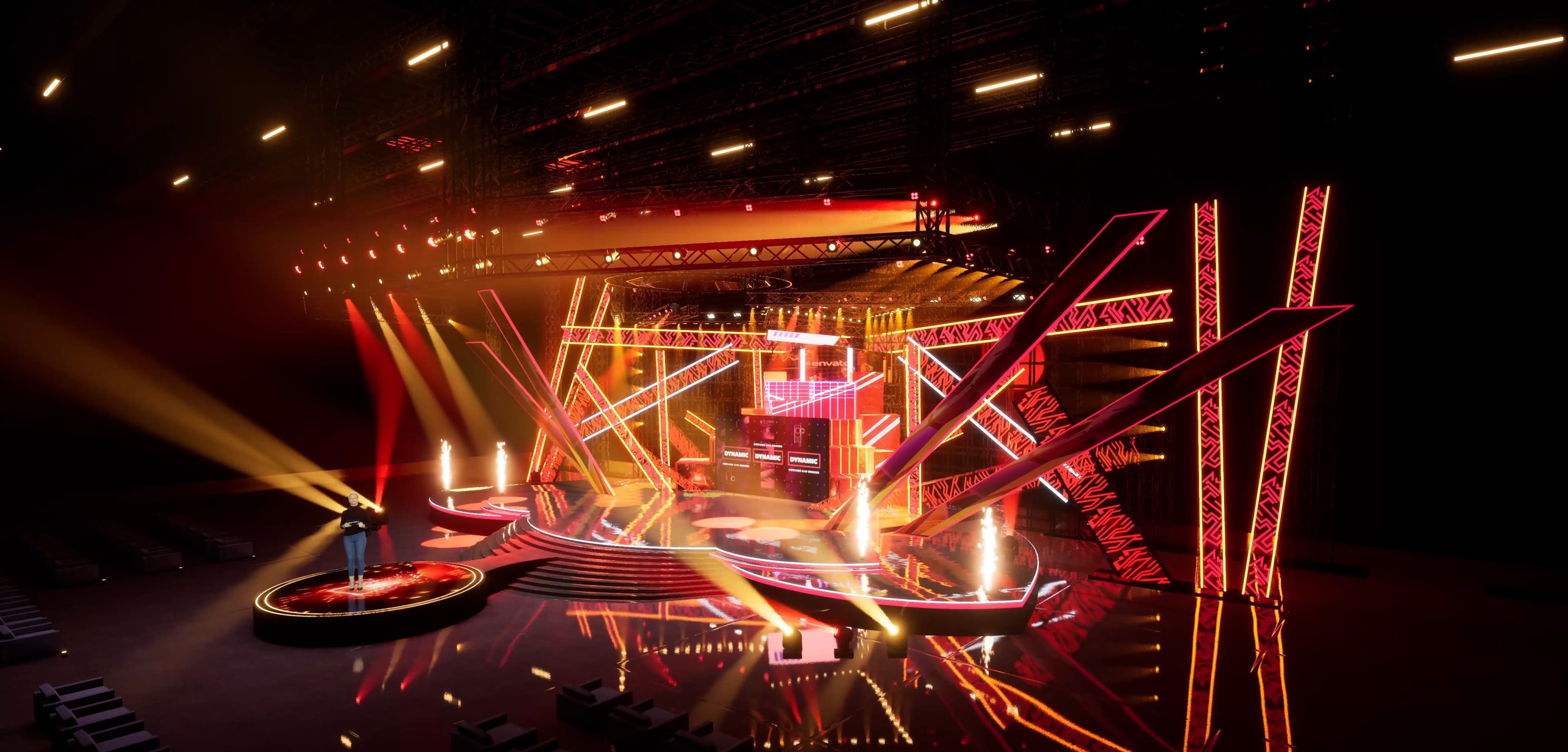 STAGE NOAV | DMX Pyro | Unreal Engine Corporate Virtual Set-7