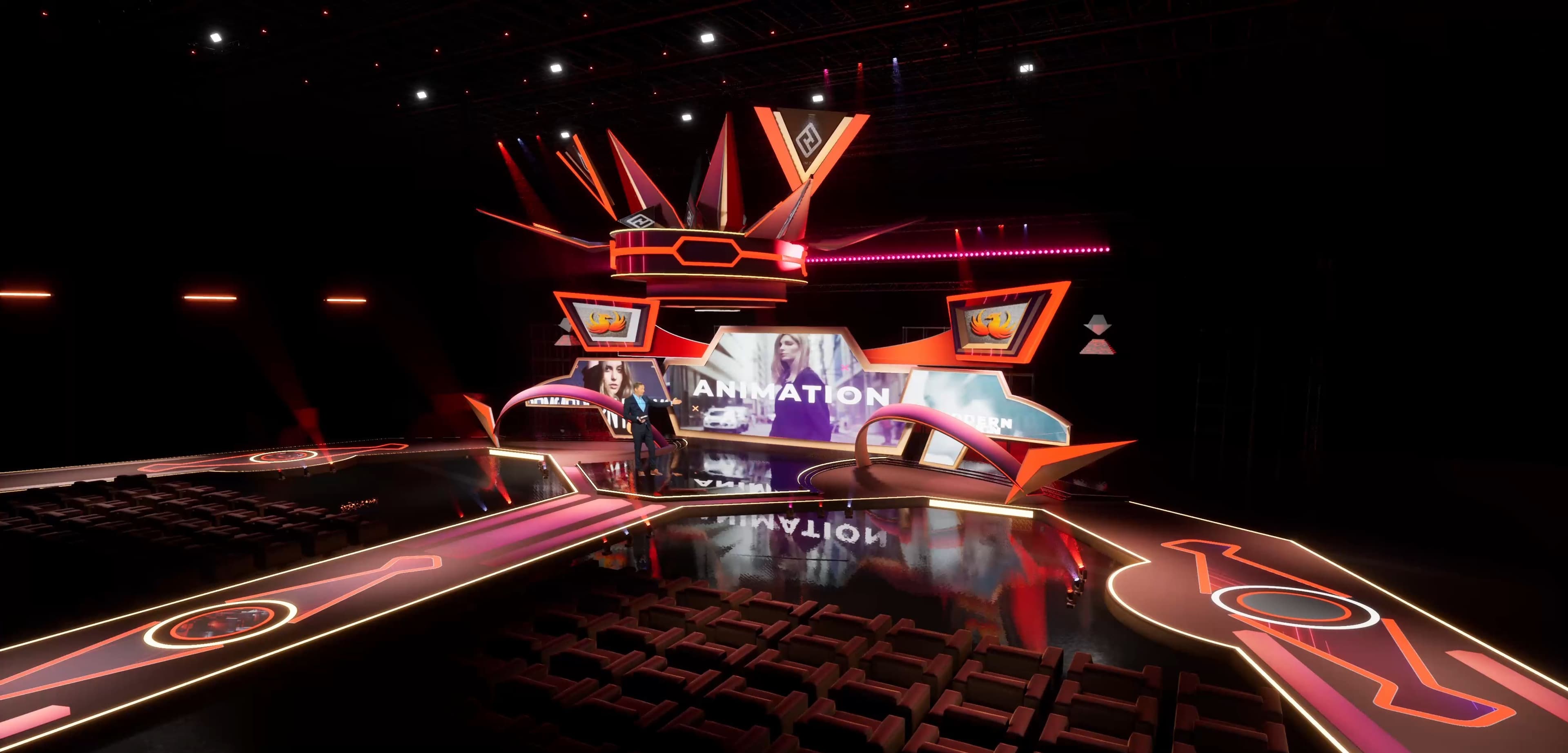 STAGE V7IZ | DMX Pyro | Unreal Engine Corporate Virtual Set-3
