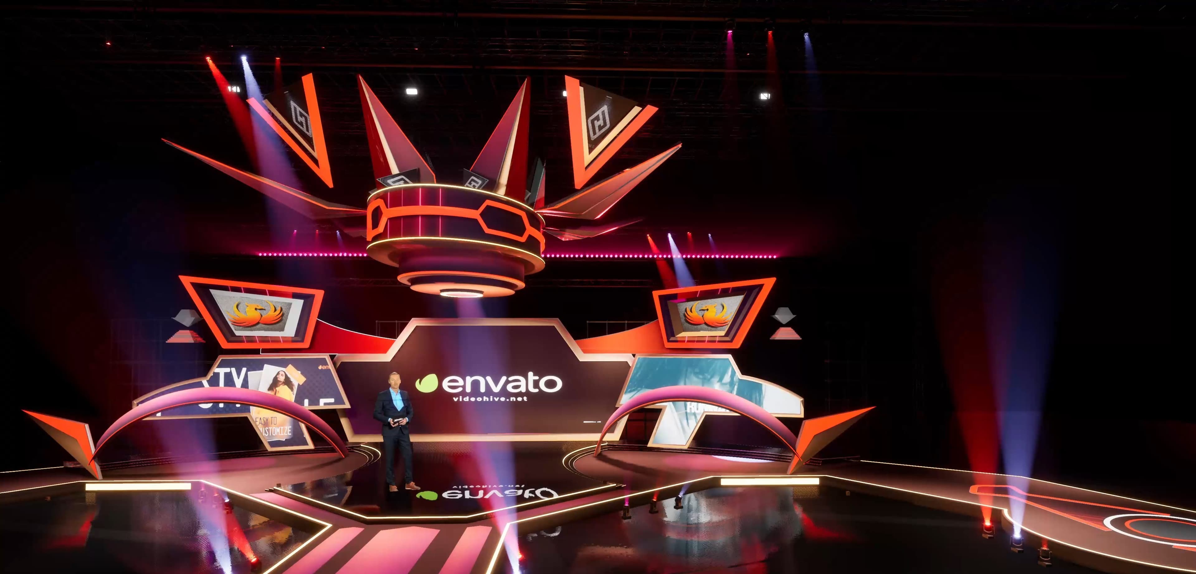 STAGE V7IZ | DMX Pyro | Unreal Engine Corporate Virtual Set-4