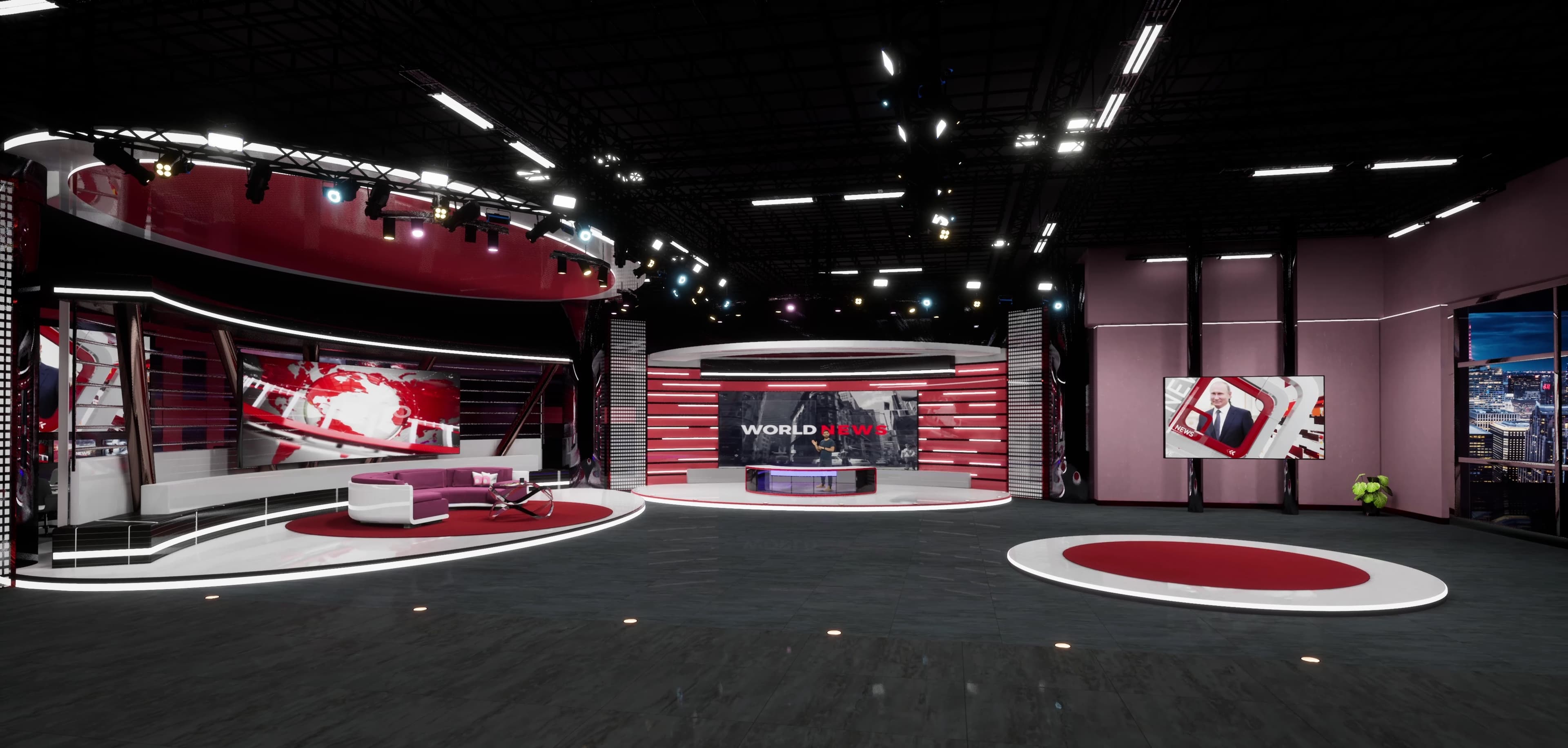 NEWSROOM RMTV2 | Unreal Engine Corporate Virtual Set-3