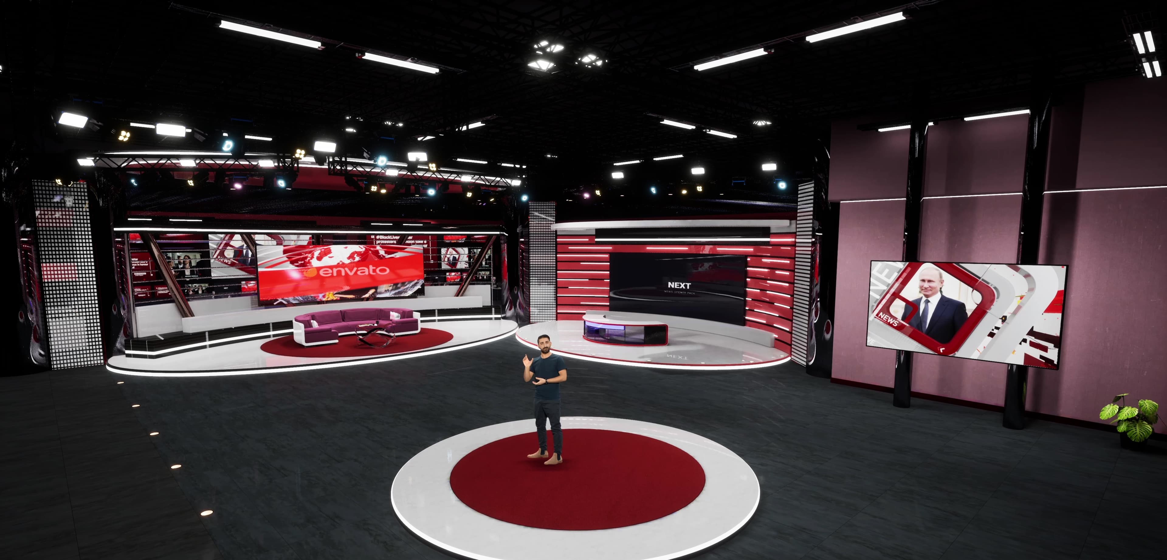 NEWSROOM RMTV2 | Unreal Engine Corporate Virtual Set-5