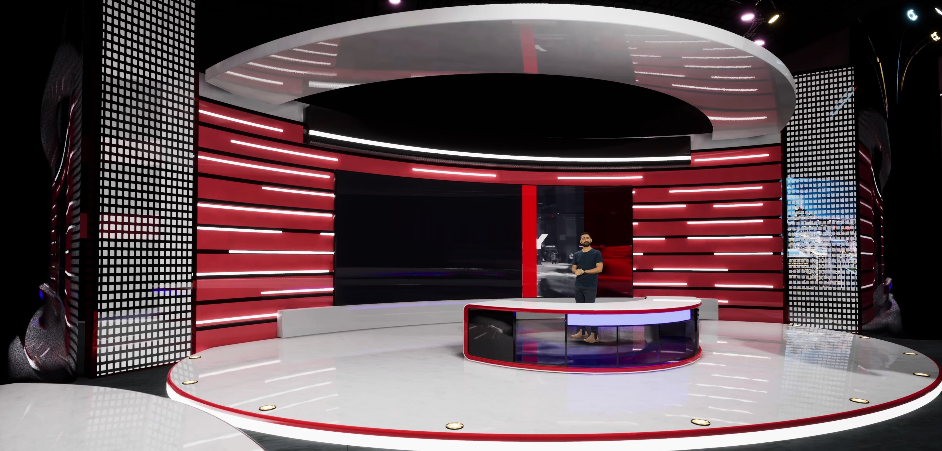 NEWSROOM RMTV2 | Unreal Engine Corporate Virtual Set-6