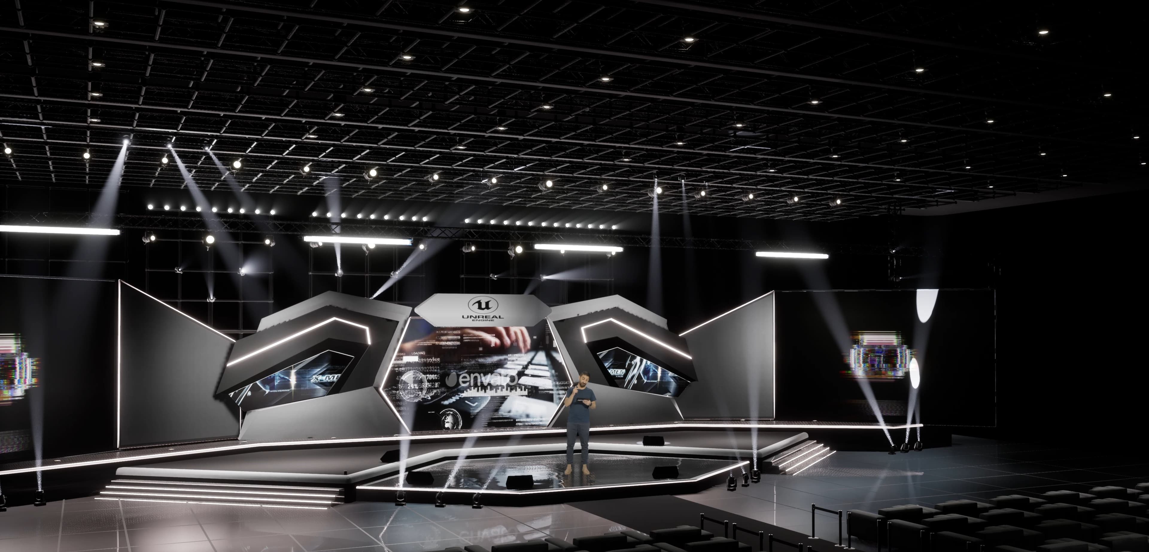 STAGE Z8IPW | DMX Pyro | Unreal Engine Corporate Virtual Set-6