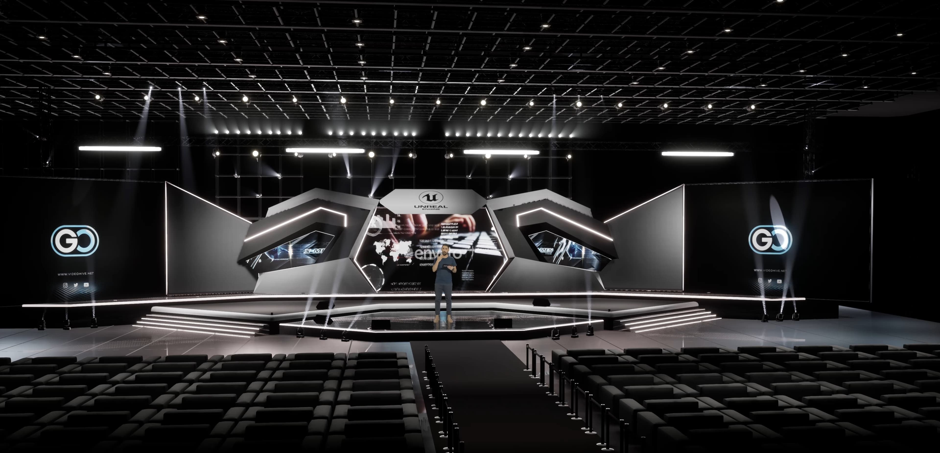 STAGE Z8IPW | DMX Pyro | Unreal Engine Corporate Virtual Set