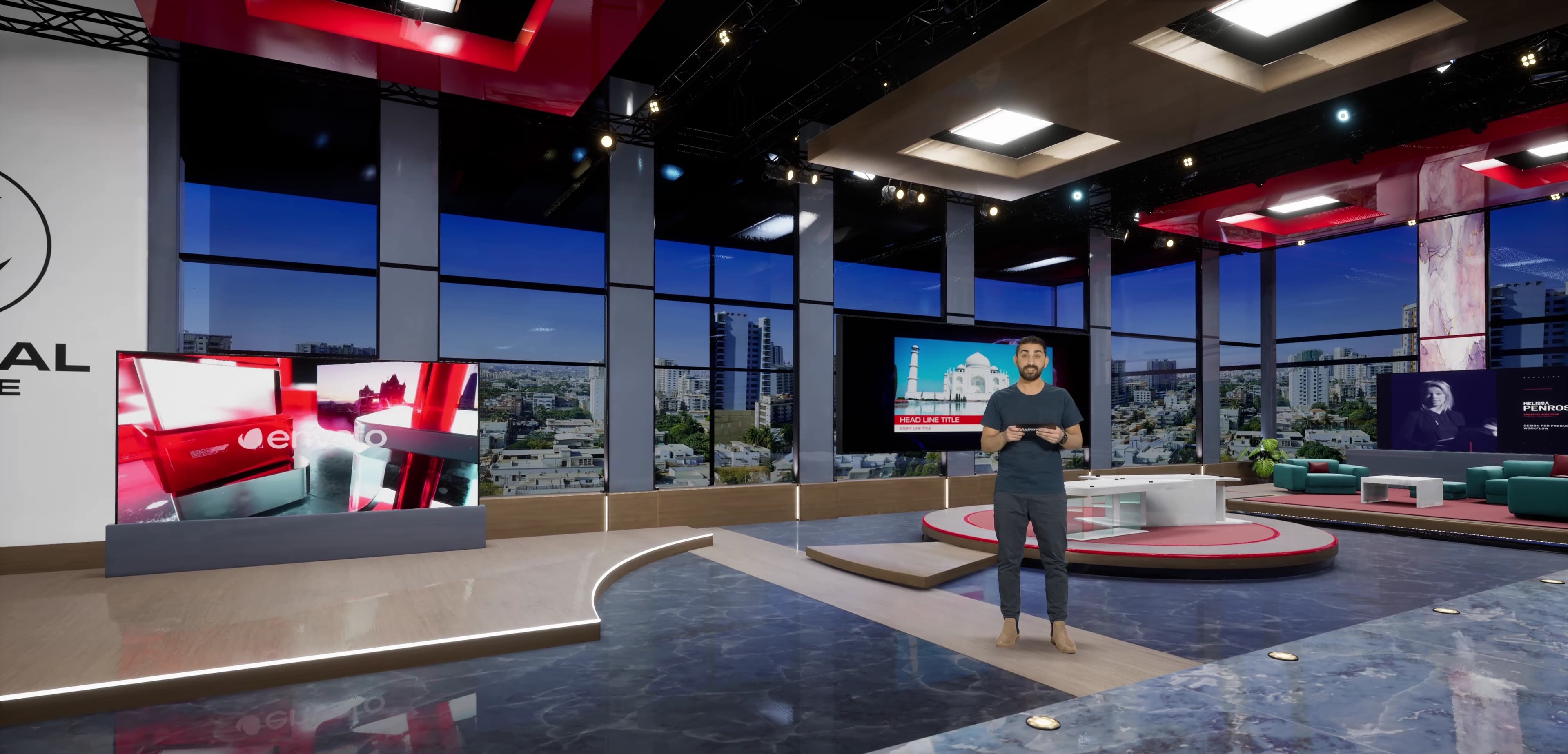 NEWSROOM FEYX7 | Unreal Engine Corporate Virtual Set-2