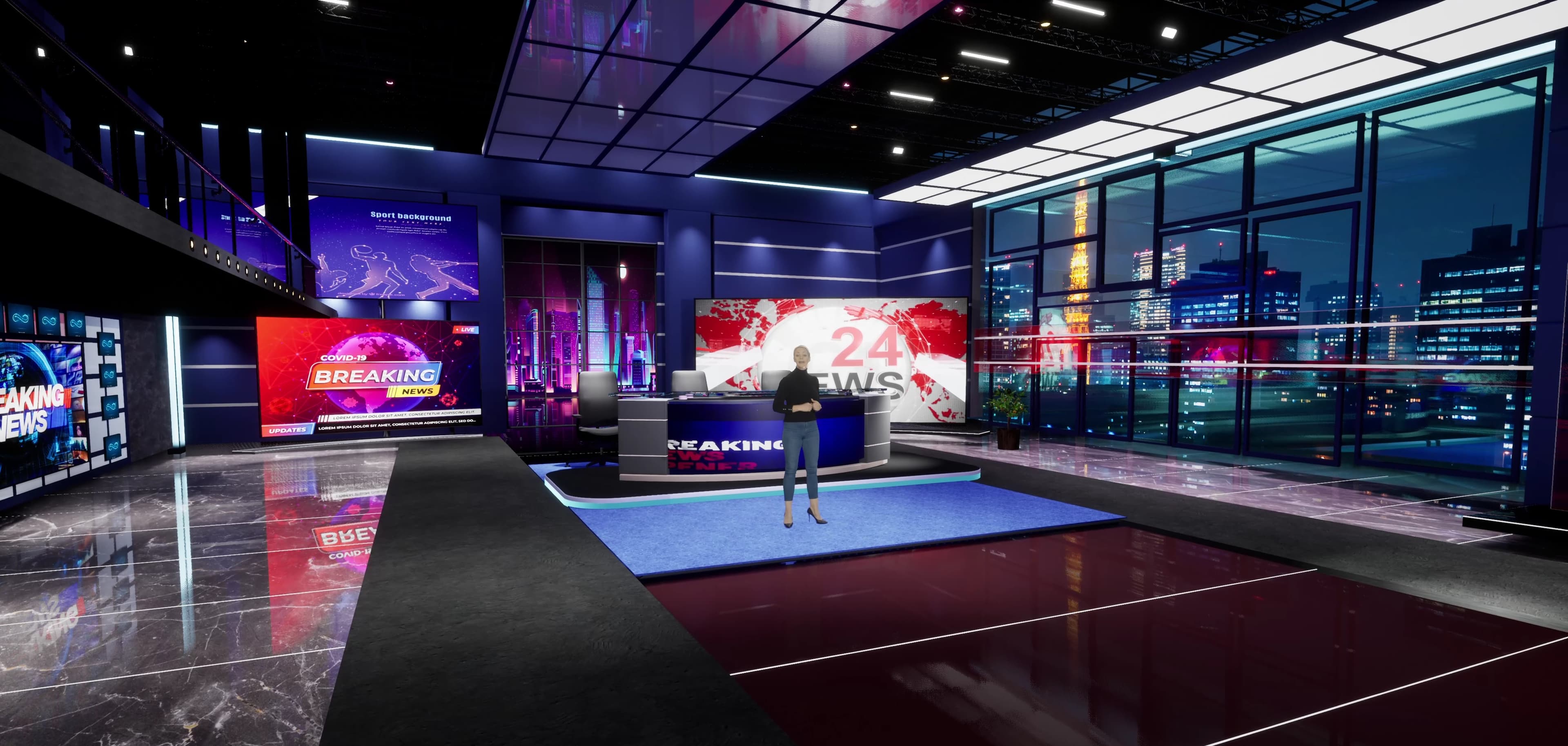NEWSROOM VOTM3 | Unreal Engine Corporate Virtual Set-7