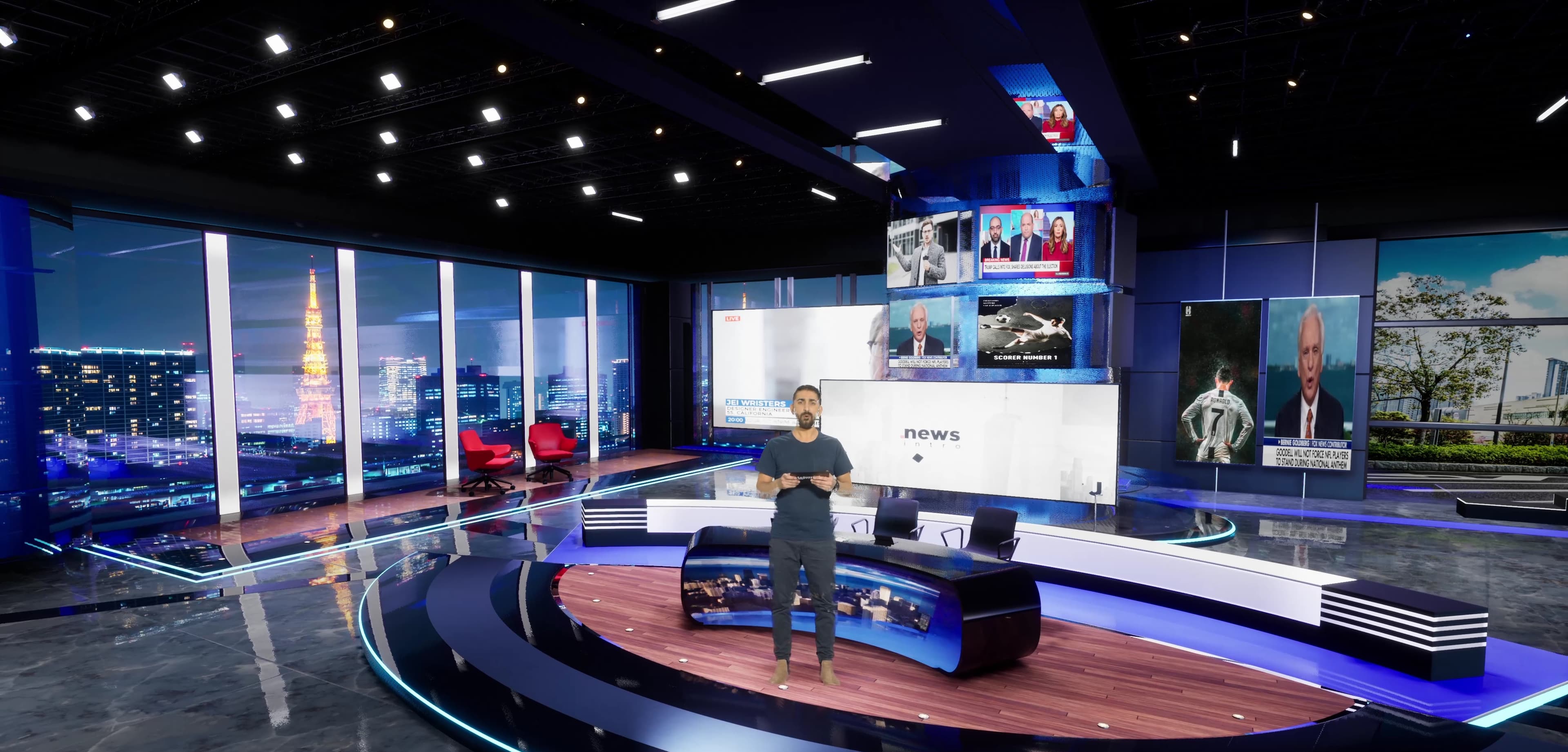 NEWSROOM BTHD7 | Unreal Engine Corporate Virtual Set